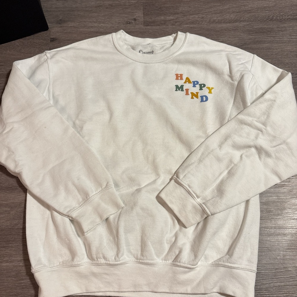 White Smiley Crewneck